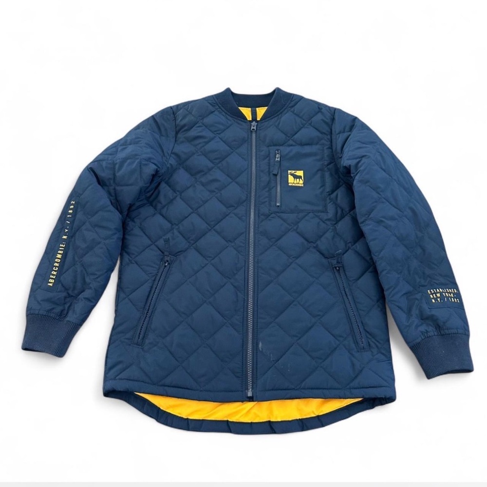 Abercrombie‎ Kids Navy Jacket with Mustard Lining